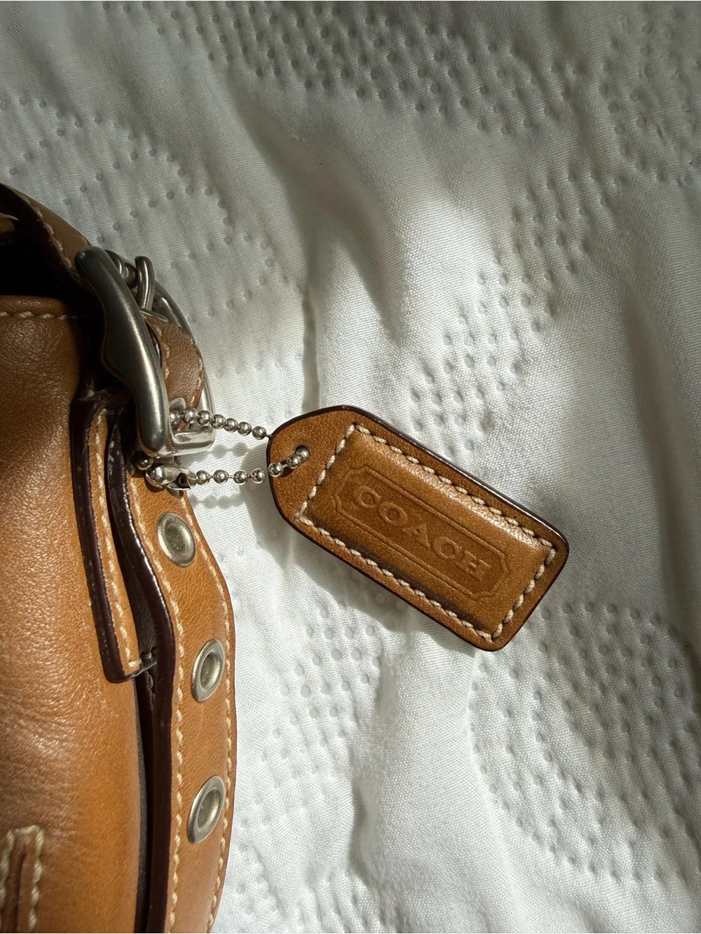 Vintage Coach 4280 Legacy Mini Flap Crossbody Bag Cognac Leather Y2K
